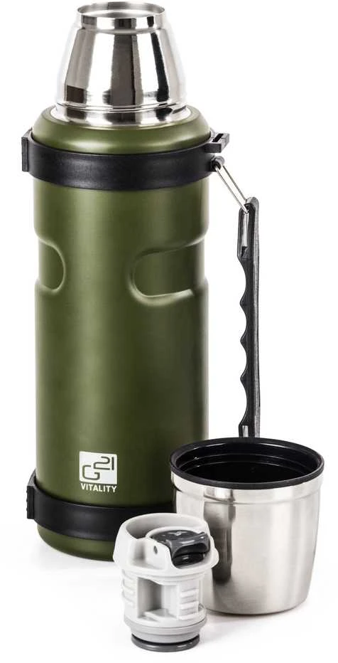 G21 60022404 termosas gerti, 1000 ml, chaki žalias su rankena