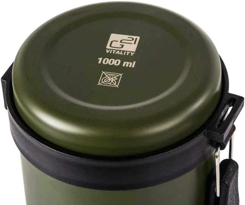 G21 60022404 termosas gerti, 1000 ml, chaki žalias su rankena