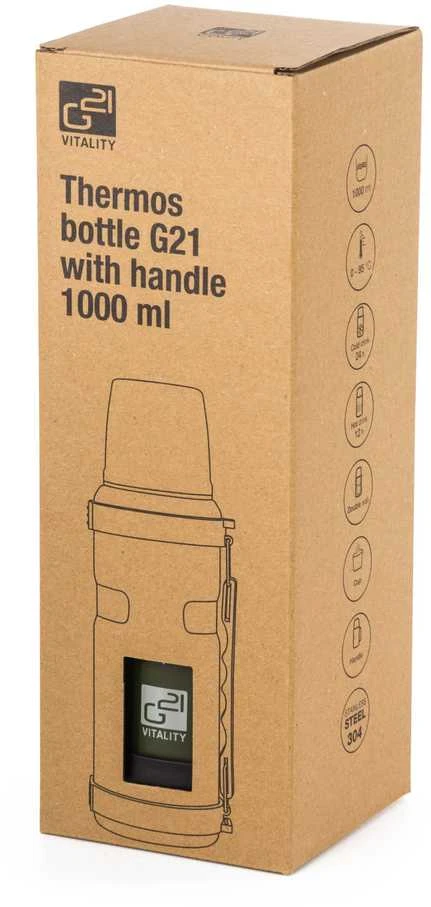 G21 60022404 termosas gerti, 1000 ml, chaki žalias su rankena