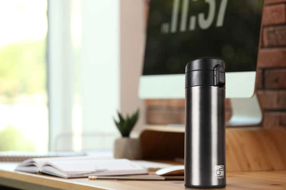 G21 termosas gerti, 350 ml, plieno pilkas