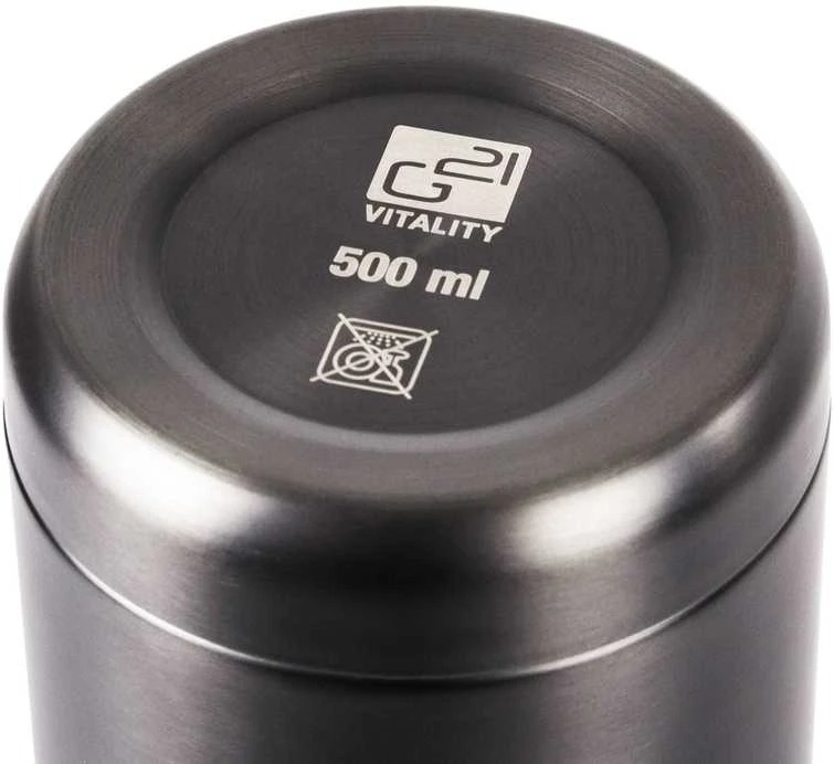 G21 termosas gerti, 500 ml, plieno pilkas