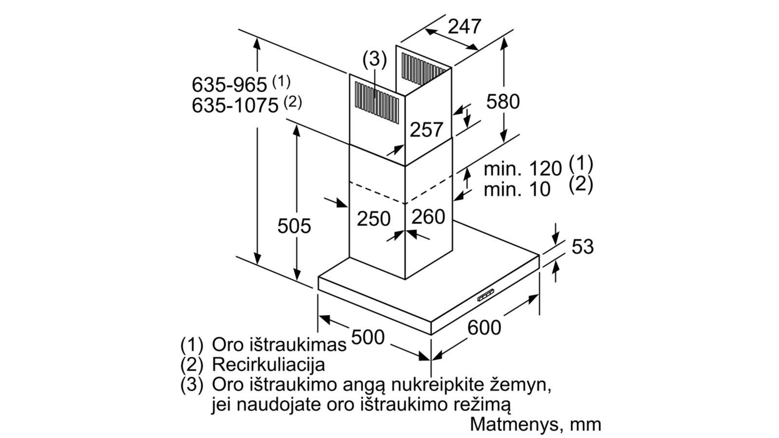 Gartraukis BOSCH DWB66FM50 Garų surinktuvas