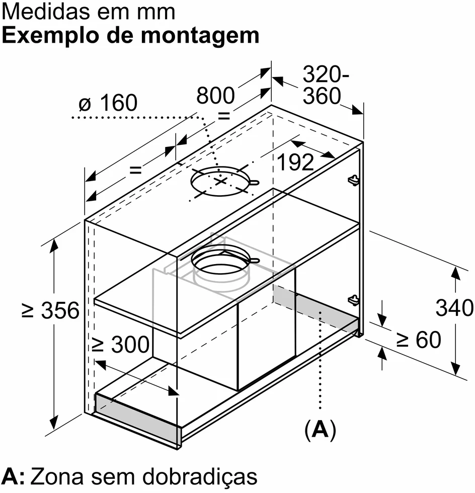 Bosch DBB87DP60 Serija 6, Integruojamasis kamino tipo gartraukis, 80 cm, skaidrus stiklas su juodu atspaudu, Matinė juoda