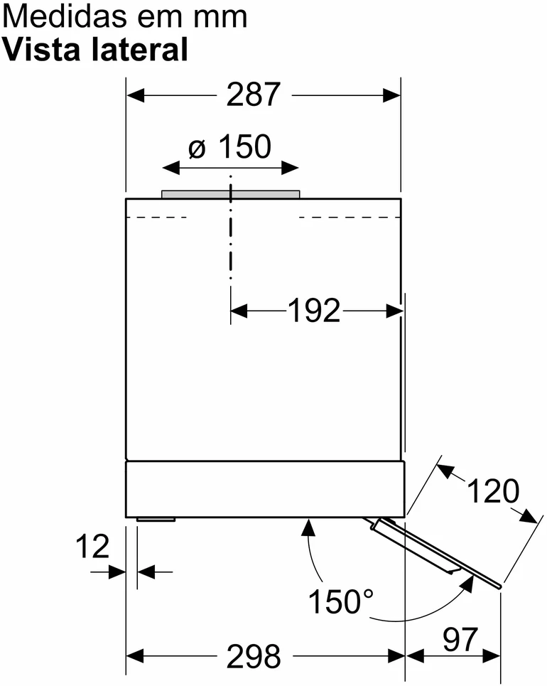 Bosch DBB87DP60 Serija 6, Integruojamasis kamino tipo gartraukis, 80 cm, skaidrus stiklas su juodu atspaudu, Matinė juoda