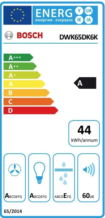Gartraukis Bosch DWK65DK6K, 60 cm