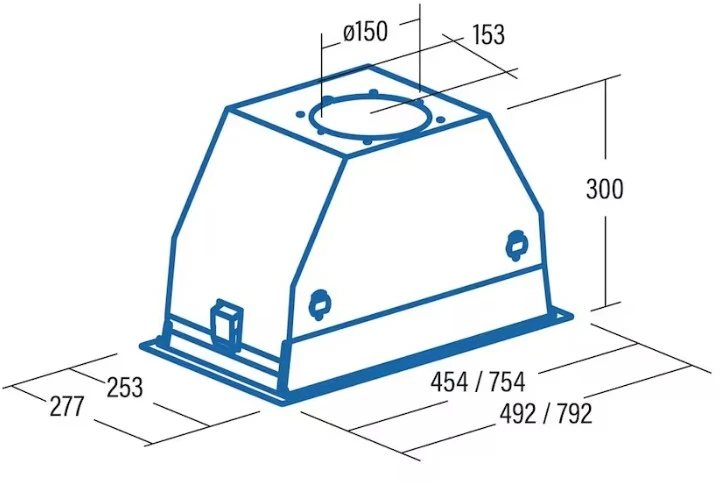Gartraukis CATA GC DUAL 75 GBK/A | Hood | Canopy | Energy efficiency class A | Plotis 75 cm | Touch sensitive | 820 m³/h | LED | Juodas