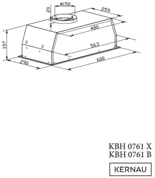 Šaldytuvas Gartraukis Kernau KBH 0761 X