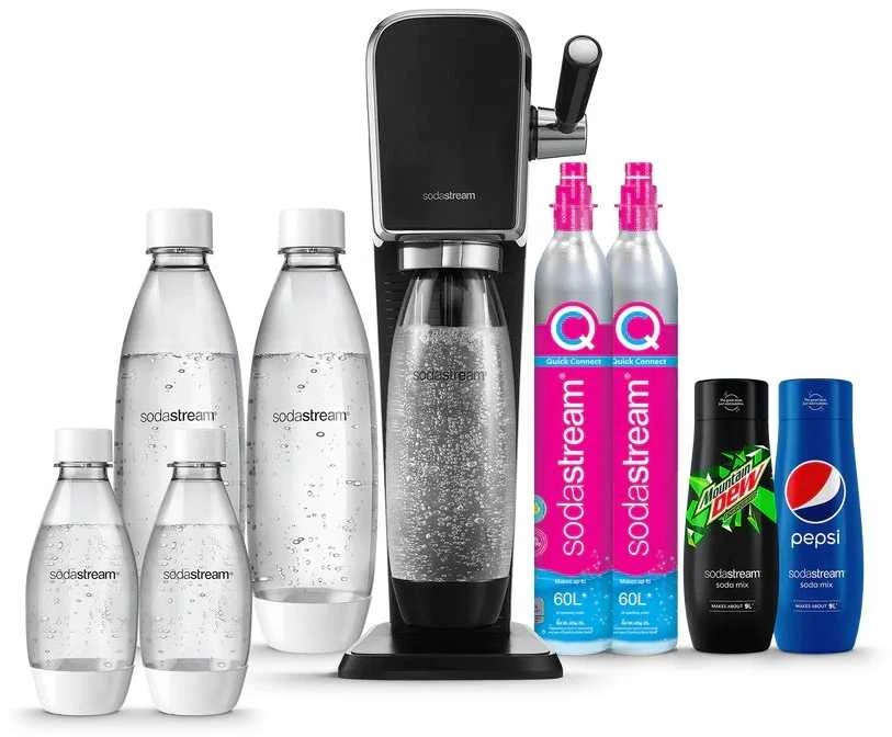 Gazuotų gėrimų gaminimo aparatas SodaStream Art, Juodas