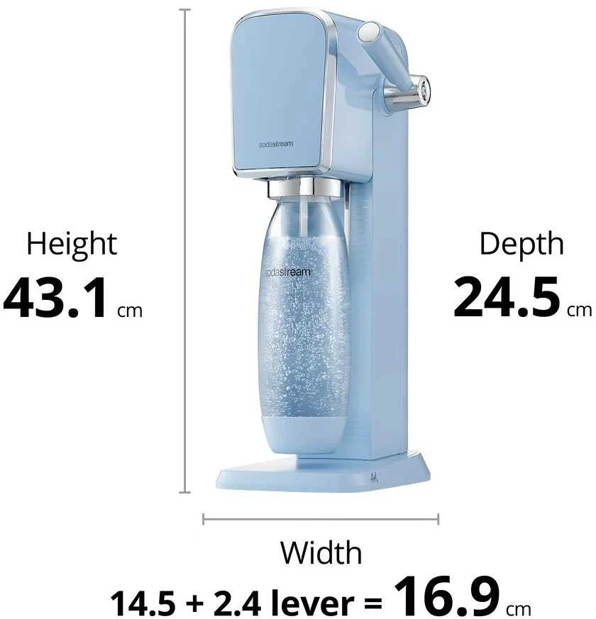 Gazuotų gėrimų gaminimo aparatas SodaStream ART, mėlynas