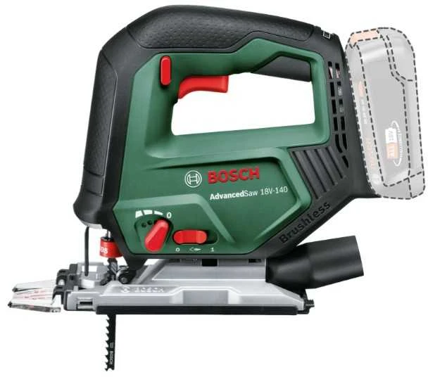 Akumuliatorinis siaurapjūklis Bosch  Advanced Saw 18V-140, 18 V, be akumuliatoriaus ir kroviklio