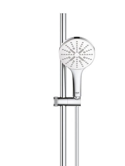 Grohe Dušo komplektas Smart ACTIVE (stovas L-90, žarna-1,75m, 130 galvutė-3 srovės),chromas/balta 26579LS0