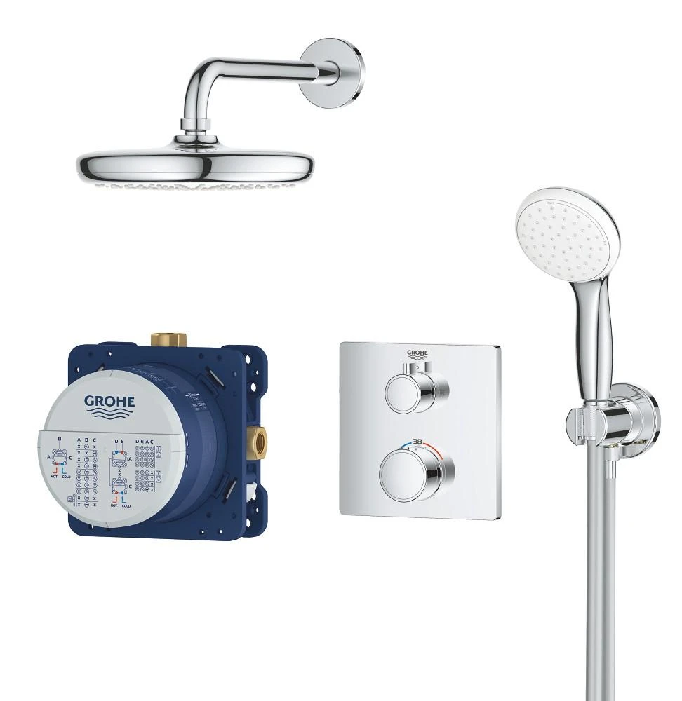 Potinkinis dušo komplektas Grohe, Grohtherm Perfect Tempesta 210