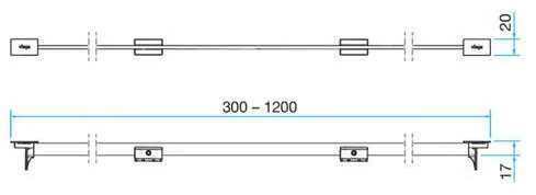 Dušo latako juostelė VIEGA ADVANTIX VARIO 30-120 cm ner.pl