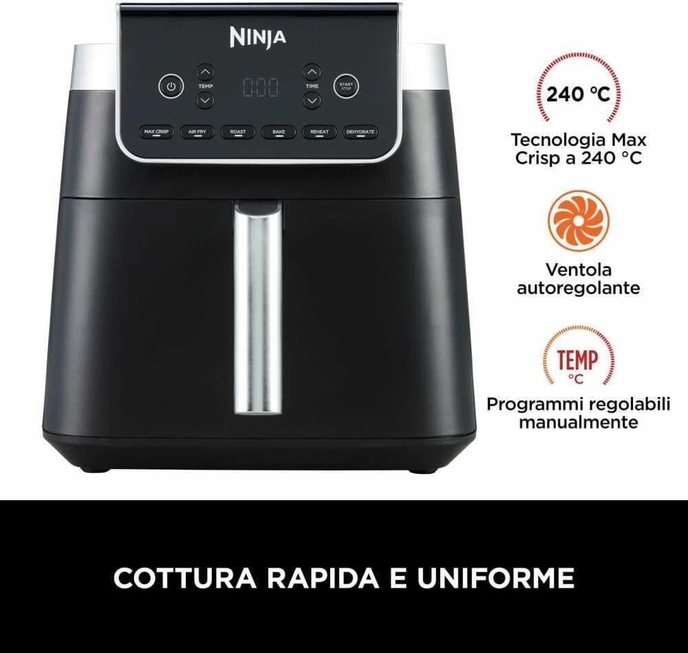 Karšto oro gruzdintuvė Ninja MAX PRO AF180EU, 6,2L
