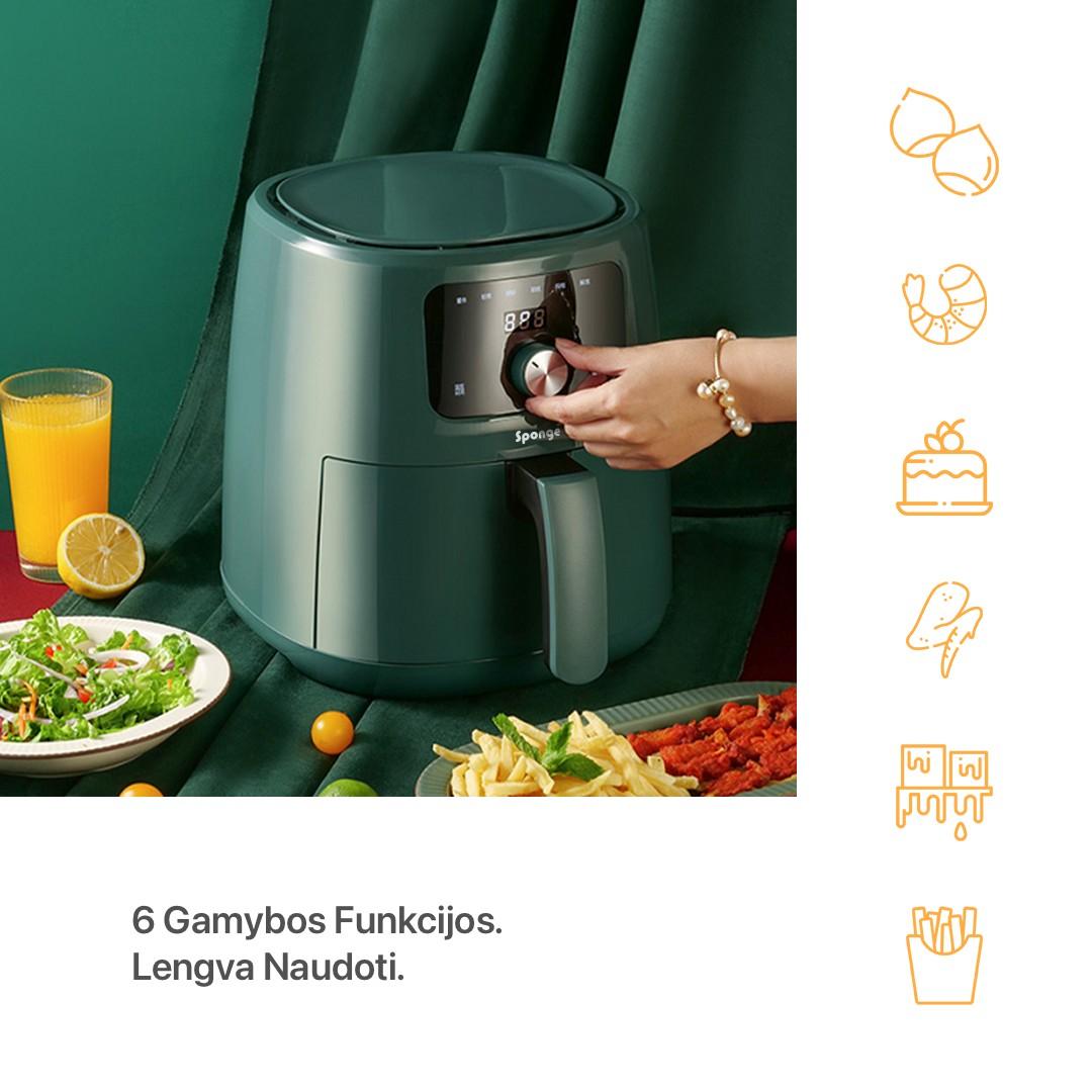 Karšto oro gruzdintuvė Sponge Air Fryer 6L