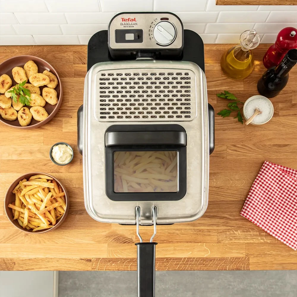 Gruzdintuvė Keptuvė Tefal Oleoclean Pro FR8040 (3,5 l, 1,2kg, 2300 W, plieno spalvos)