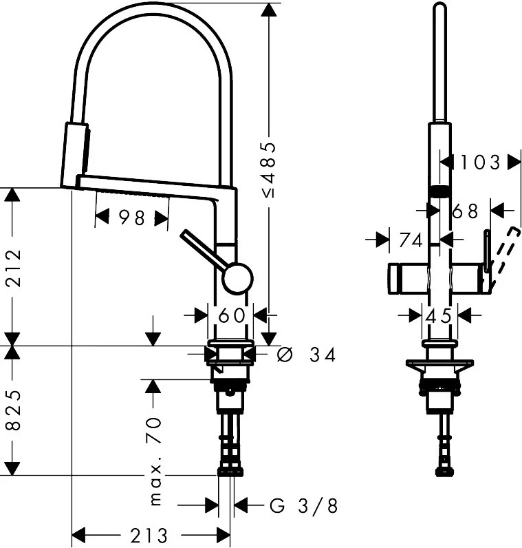 Virtuvinis maišytuvas Hansgrohe Talis Select M54, chromo
