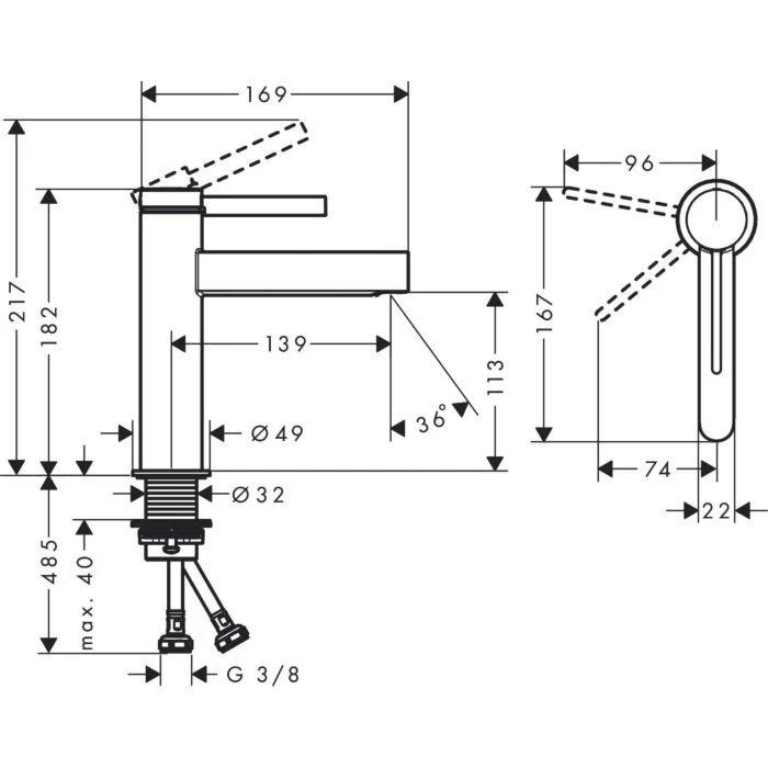 Hansgrohe Praustuvo maišytuvas HG Finoris 76024670