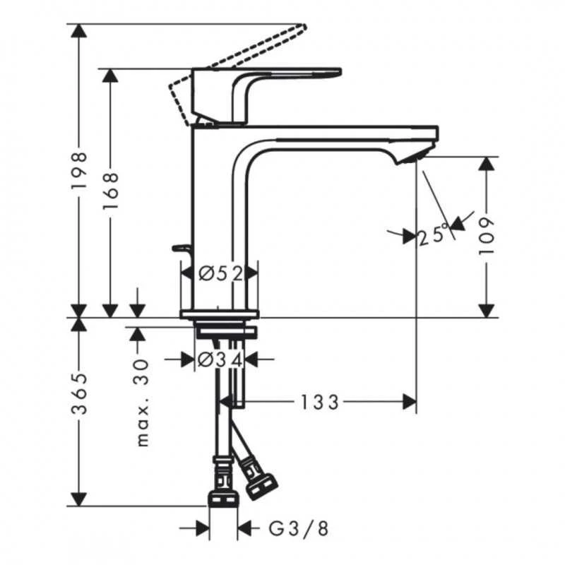 Hansgrohe Praustuvo maišytuvas HG Rebris E .110 pop 72557670