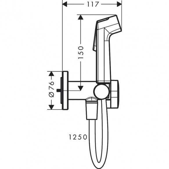 Hansgrohe Virštinkinė bidete maišytuvo dalis HG S 1250mm 29232700