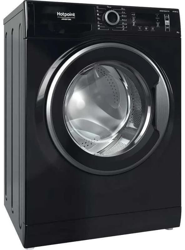 Skalbimo mašina Juodos spalvos skalbyklė Hotpoint Ariston NLCD 948 BS A EU