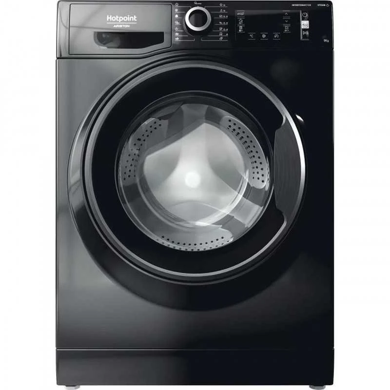 Skalbimo mašina Juodos spalvos skalbyklė Hotpoint Ariston NLCD 948 BS A EU