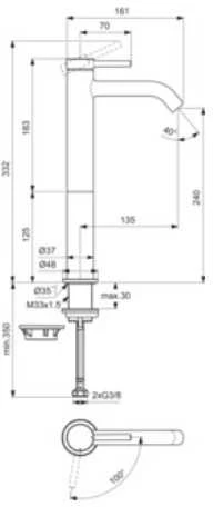 Ideal Standard Ceraline Nuovo praustuvo maišytuvas BD762AA