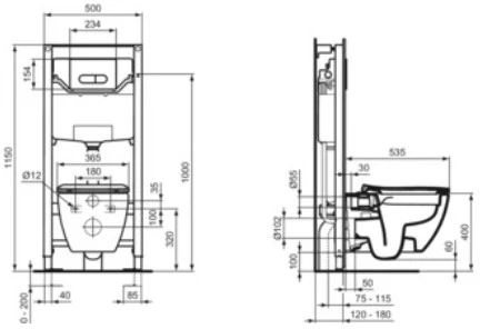 WC klavišas Ideal Standard ProSys, Mechaninis, Oleas M1, baltas