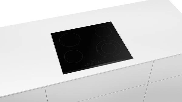Bosch PKF675FP2E Serija 6, Elektrinė kaitlentė, 60 cm, kaitlentė su plieniniu rėmu