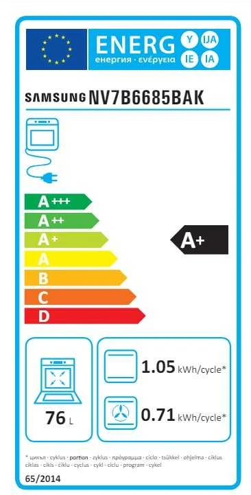Įmontuojama garinė orkaitė Samsung NV7B6685BAK/U2
