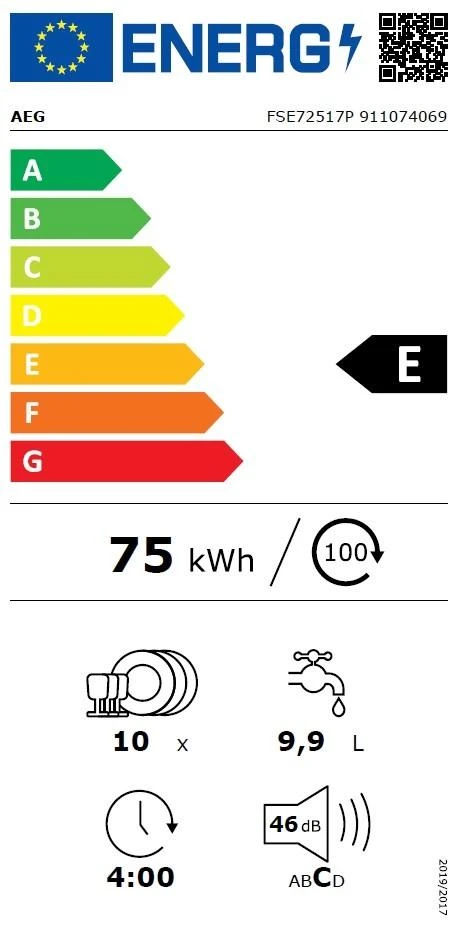 Indaplovė AEG FSE72517P