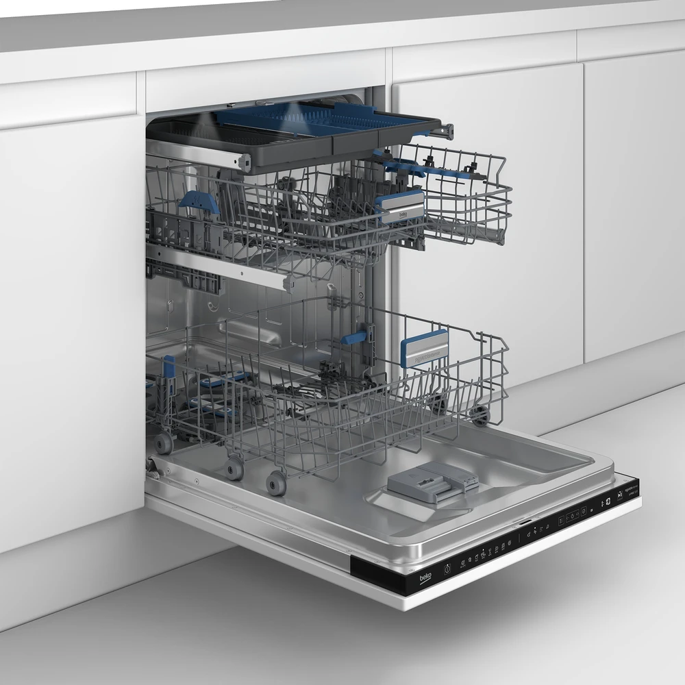 BEKO Indaplovė | BDIN38542P | Built-in | Plotis 60 cm | Number of place settings 15 | Number of programs 8 | Energy efficiency class C | Ekranas | AquaStop function | Baltas