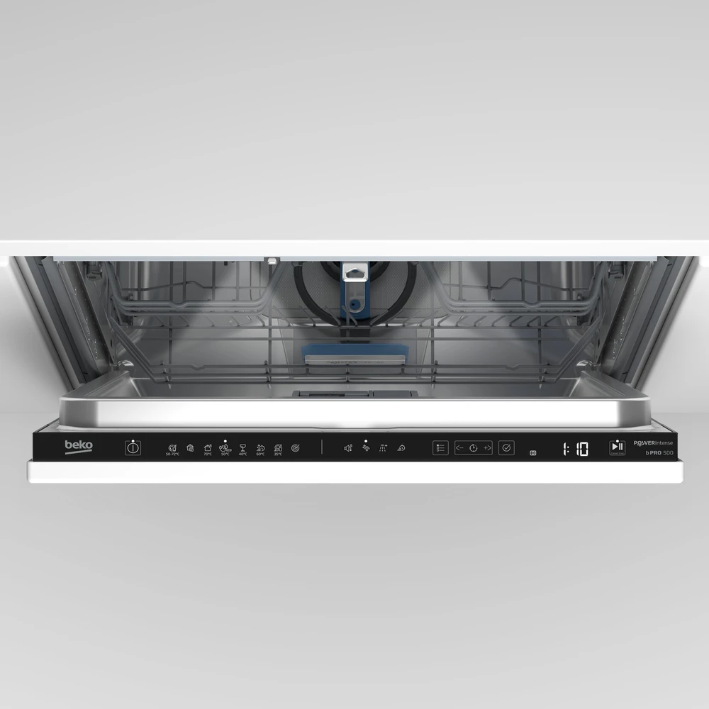 BEKO Indaplovė | BDIN38542P | Built-in | Plotis 60 cm | Number of place settings 15 | Number of programs 8 | Energy efficiency class C | Ekranas | AquaStop function | Baltas