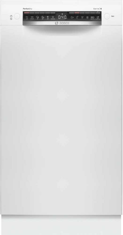 Bosch SPU6ZMW02S Serija 6, Indaplovė, montuojama iš apačios, 45 cm, Balta