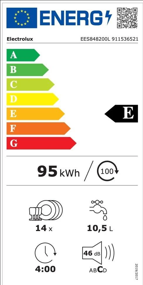 Įmontuojama indaplovė Electrolux EES848200L