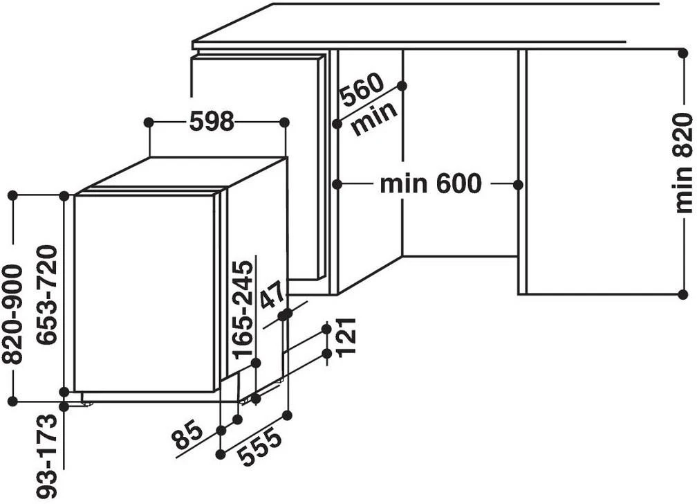 Įmontuojama indaplovė Whirlpool WIO 3P33 PL