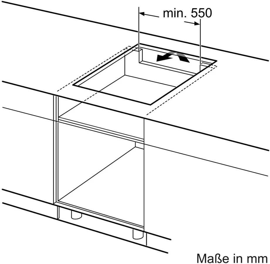 Bosch PIF61ABB5E kaitlentė Juodas Įmontuojama 60 cm indukcinė kaitlentė su 4 zonomis