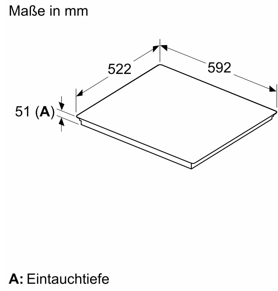 Bosch PIF61ABB5E kaitlentė Juodas Įmontuojama 60 cm indukcinė kaitlentė su 4 zonomis