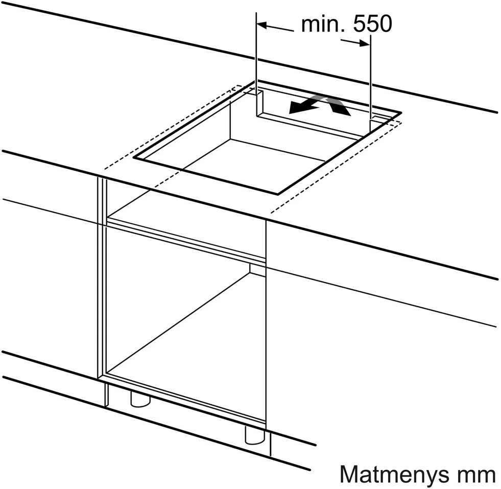 Įmontuojama indukcinė kaitlentė Bosch PUE612BB1J, balta