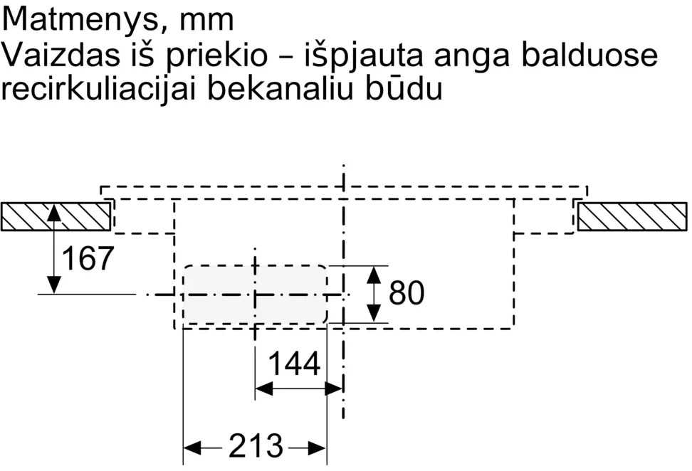 Bosch PVS811B16E Serija 4, Indukcinė kaitlentė su integruota ventiliacijos sistema, 80 cm, kaitlentė be rėmo