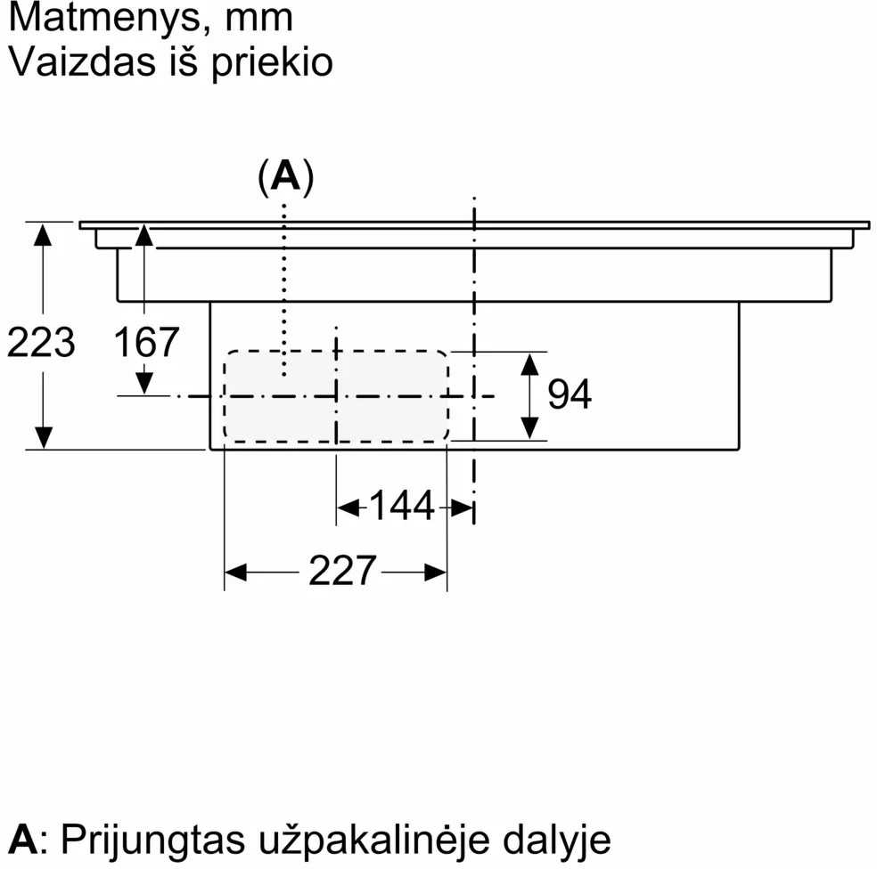 Bosch PVS811B16E Serija 4, Indukcinė kaitlentė su integruota ventiliacijos sistema, 80 cm, kaitlentė be rėmo