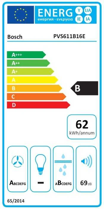 Kaitlentė su integruotu gartraukiu Bosch PVS611B16E  60cm.