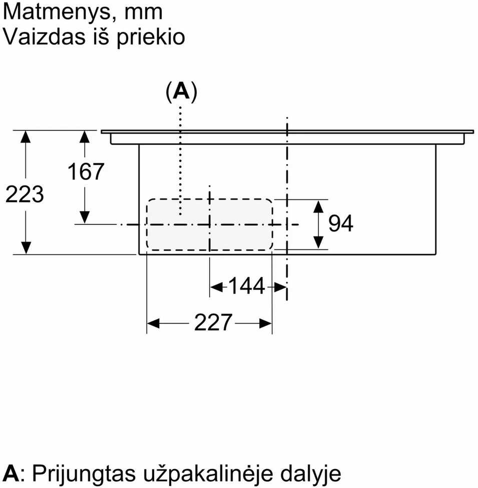 Įmontuojama indukcinė kaitlentė su integruotu gartraukiu Neff V57YHQ4C0 (be rėmelio)