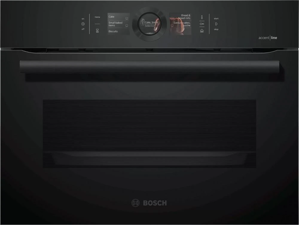 Bosch CSG856RC7 Serie | 8, Įmontuojamoji kompaktinė orkaitė su garų funkcija, Carbon juodas