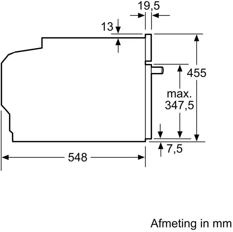 Įmontuojama kompaktiška orkaitė Siemens CB734G1B1