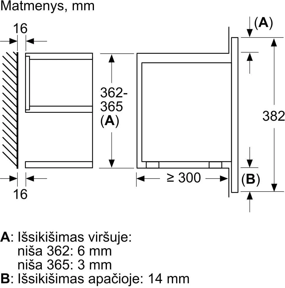 Įmontuojama mikrobangų krosnelė Bosch BFL9221B1