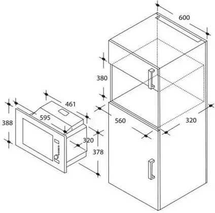Įmontuojama mikrobangų krosnelė Samsung MS22T8254AB