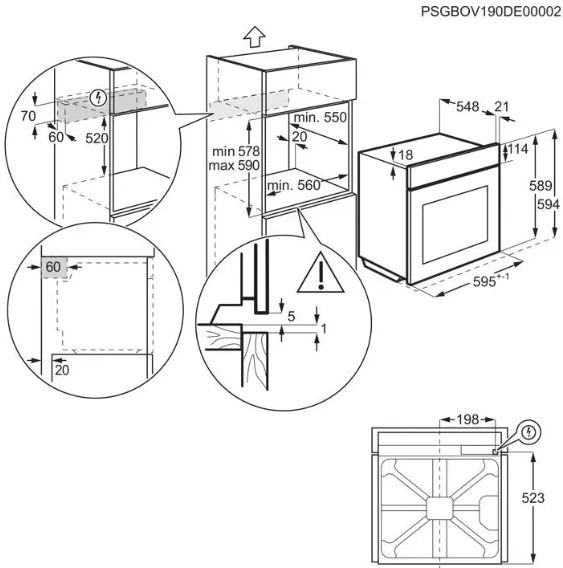 Įmontuojama orkaitė AEG 7000 serija, MealAssist with SteamCrisp, NBR7P631SB, su maisto termometru
