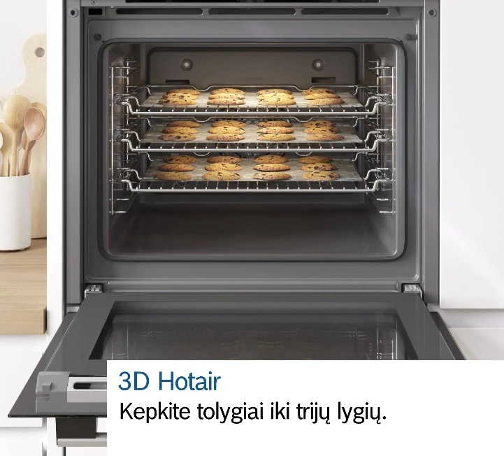 Įmontuojama orkaitė Bosch 2 serijos, HBG571EB4, 71 l