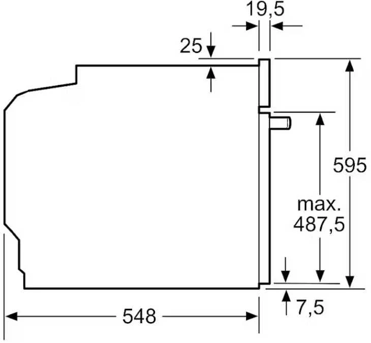 Bosch HBG578EB7 Serija 6, Įmontuojamoji orkaitė, 60 x 60 cm, Juodas